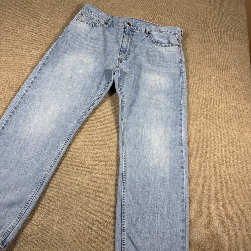 Levi's 505 Regular Fit Straight Leg Jeans Mens 40x30 Blue Denim Light Wash